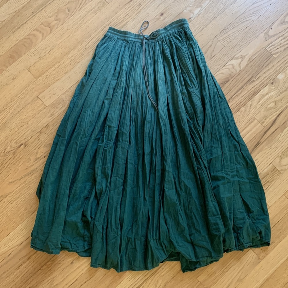 Chico’s Matchstick Maxi Skirt Ombré Green Color Large
